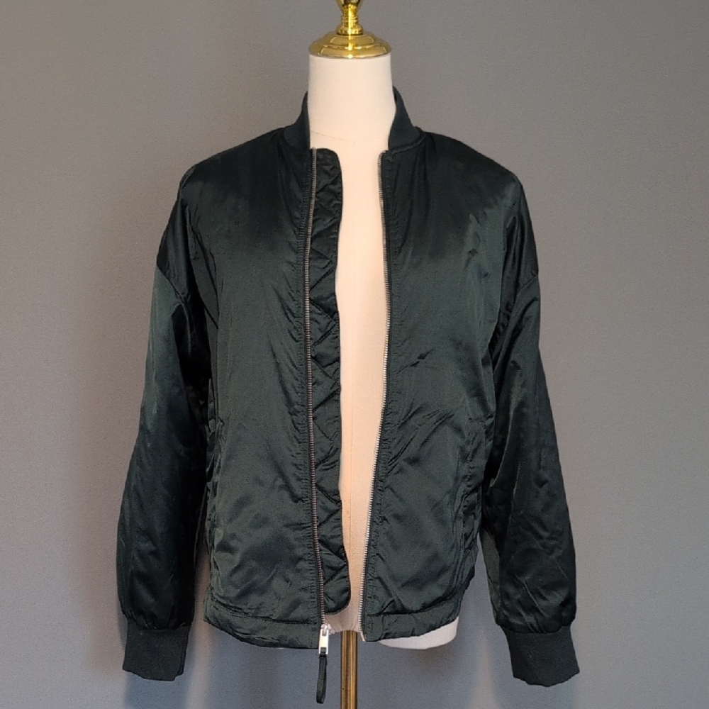 a new day Dark Green Bomber Jacket